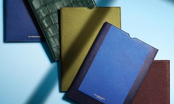'Leather iPad cases in rich tones inspired by the Burberry S/S15 runway. Discover men's accessories http://brby.co/2xj'